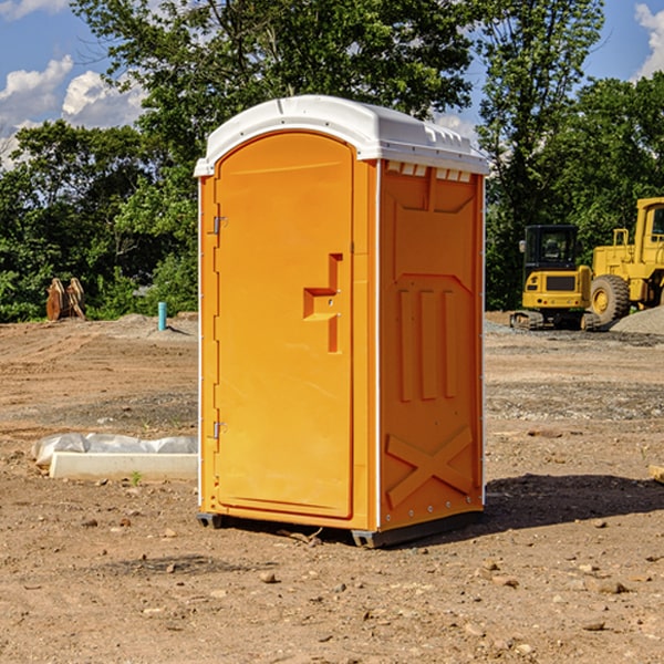 how often are the portable restrooms cleaned and serviced during a rental period in Alleene Arkansas